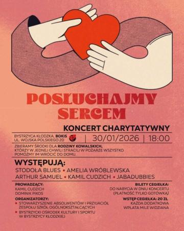 KONCERT CHARYTATYWNY POSŁUCHAJMY SERCEM